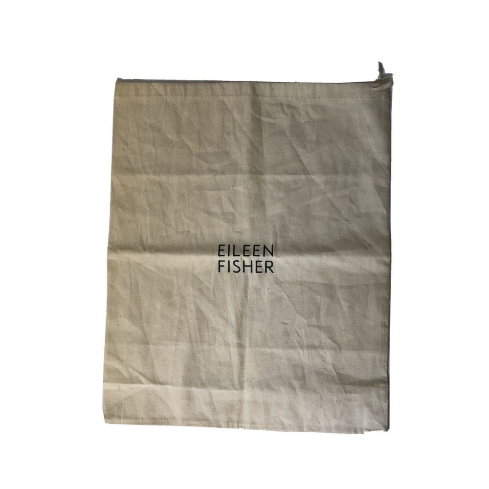 Eileen Fisher Dust Bag Storage Drawstring Ivory 14" x 11.8"